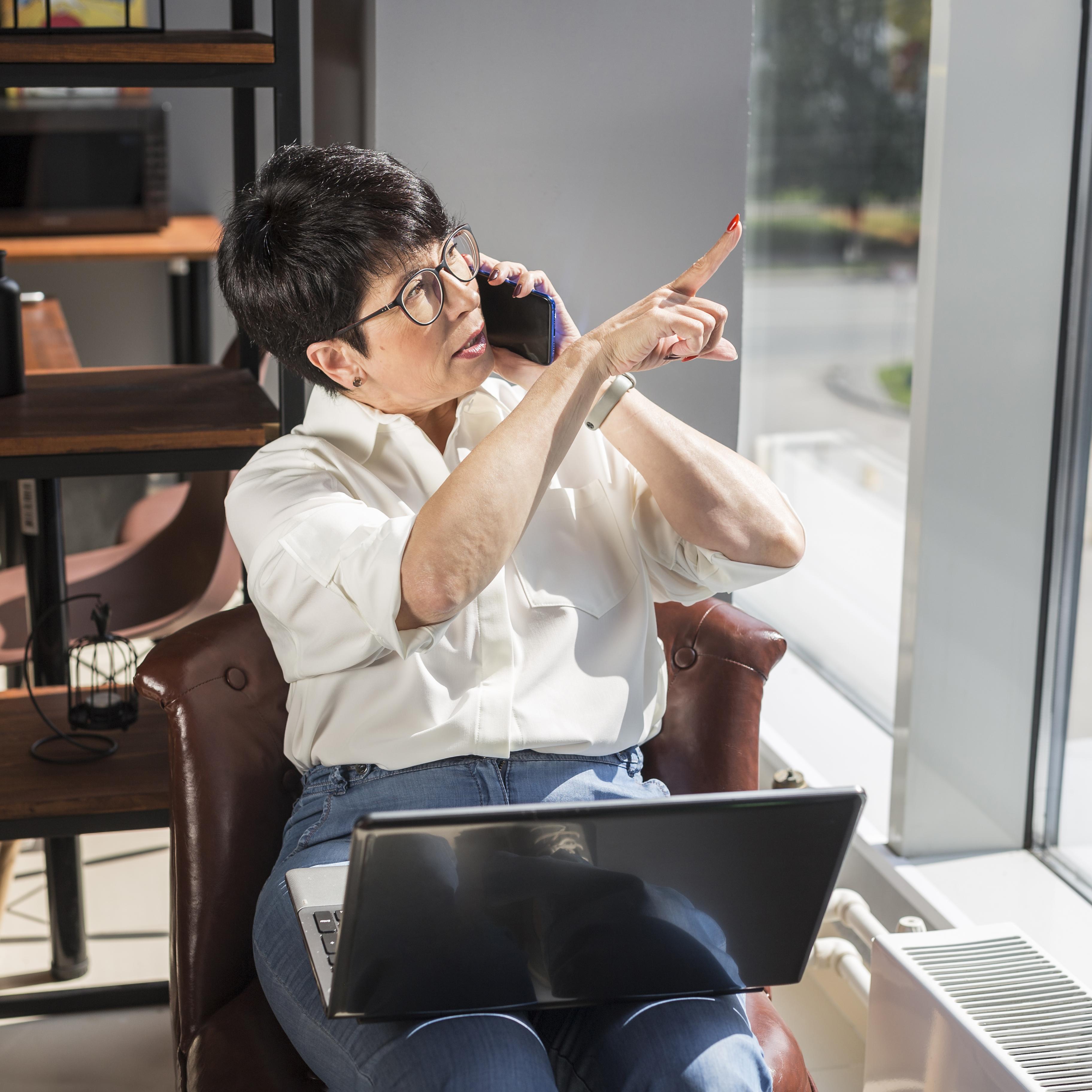 Professional client presentation setup showing 3D element integration